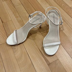Jeffrey Campbell white straps heels